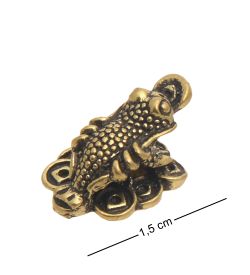 AM-3341 Фигурка кошельковая «Лягушка денежная» (латунь)