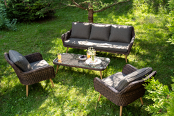 "Прованс" лаунж-зона плетеная из искусственного ротанга, цвет коричневый