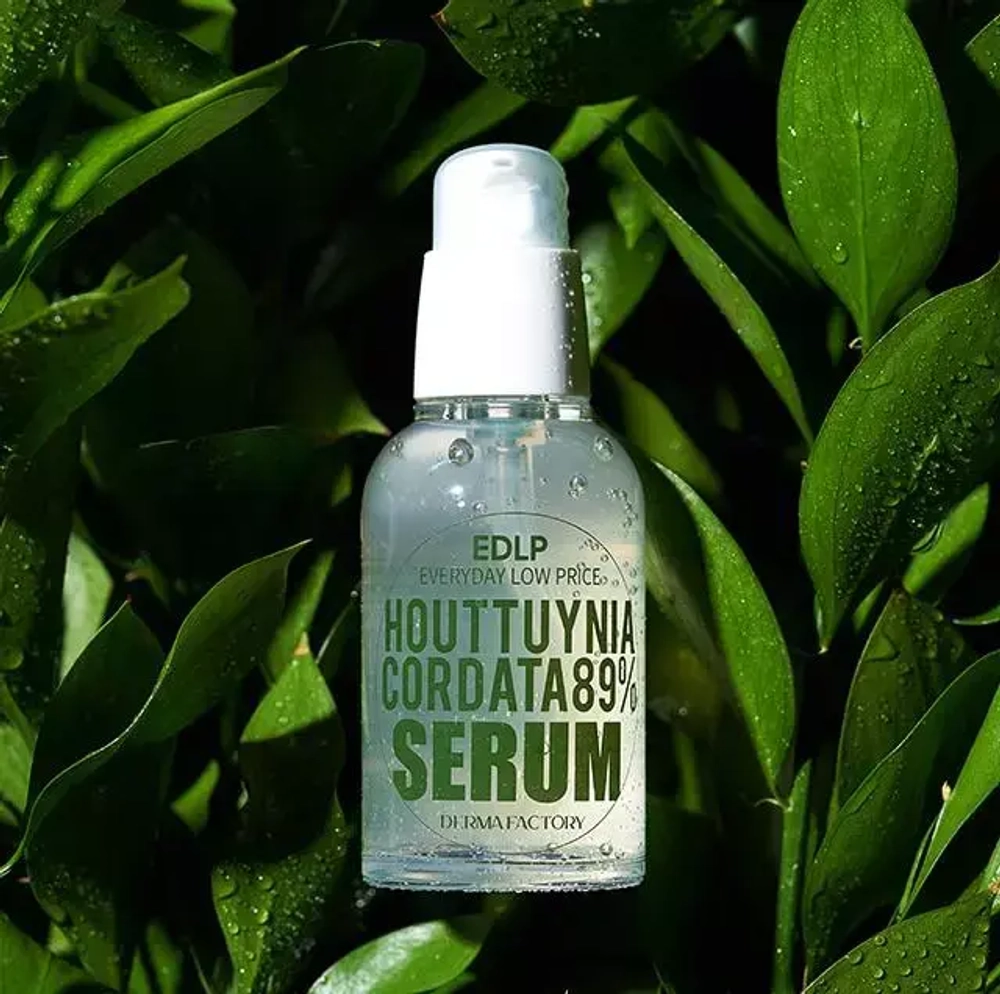 Сыворотка с экстрактом цветка хауттюйнии Derma Factory Houttuynia cordata 89% serum, 50 мл