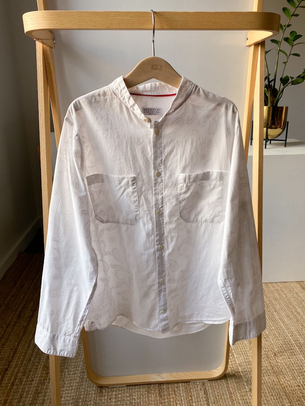 Хлопковая рубашка Brunello Cucinelli, 140