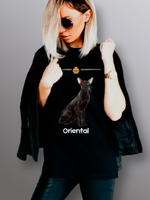 Футболка ориентальная кошка