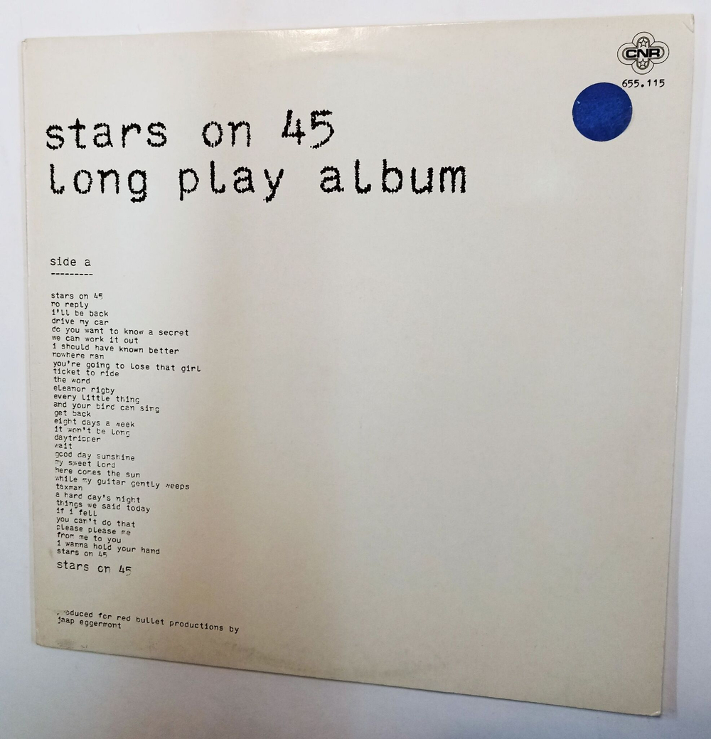 Винтажная виниловая пластинка Stars On 45 Long Play Album (Holland 1981)