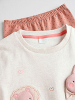 Толстовка и легинсы в комплекте для малышей Next E66-467, Молочный, Светло-коричневый