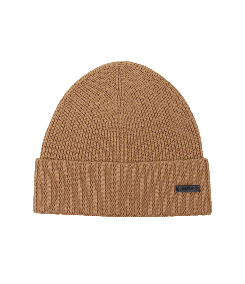 Хлопковая шапка Fati BOSS BLACK - бежевый(50495306)