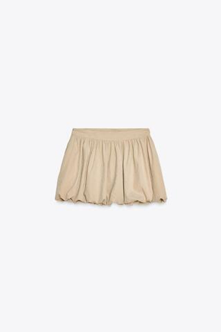 ZARA МИНИ-ЮБКА, ПЕСОЧНЫЙ
