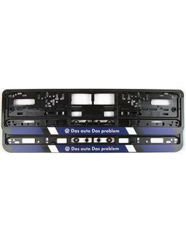 Пластиковая рамка номера с защелкой "Das Auto Das Problem" (Черная)