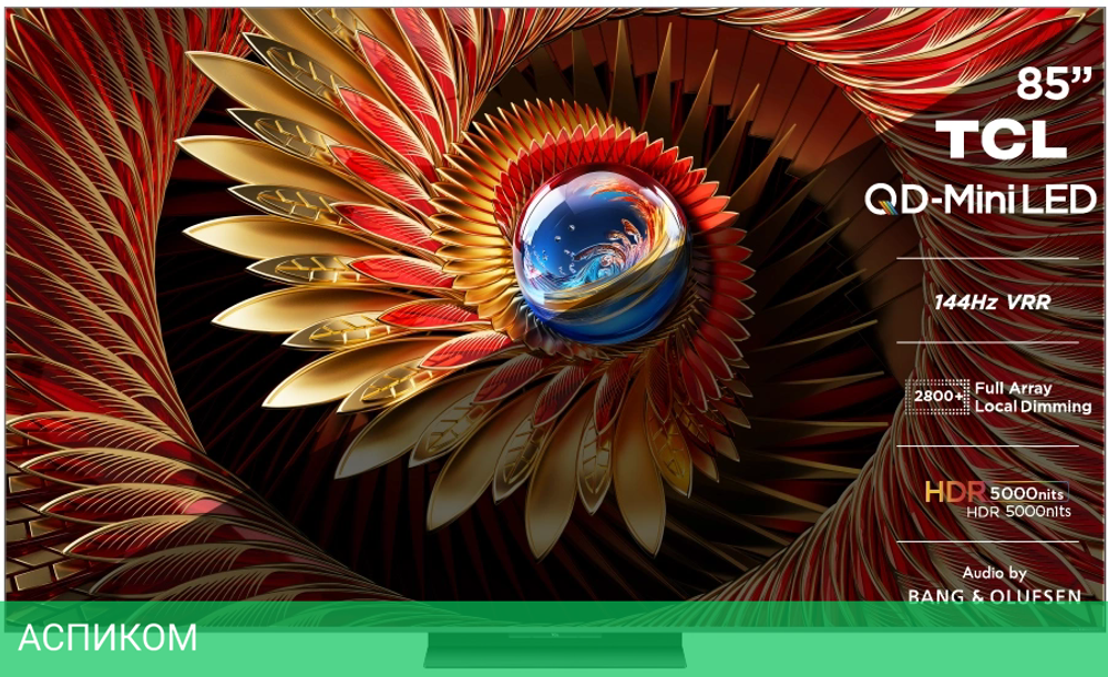 Телевизор LED TCL 85" 85C8K QD-Mini LED