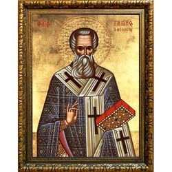 Григорий Богослов Святитель. Икона на холсте.