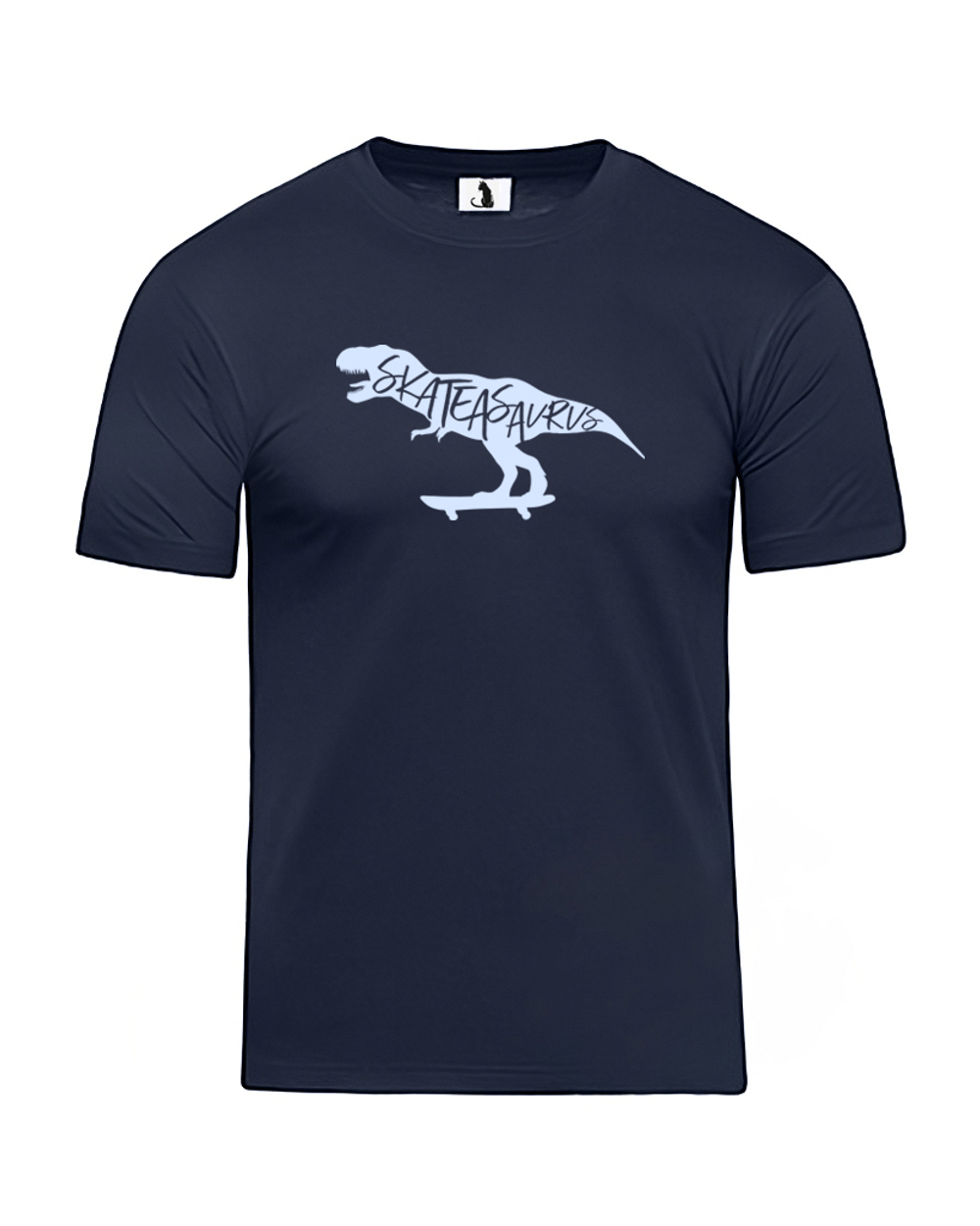 Футболка Skateasaurus unisex темно-синяя с голубым рисунком