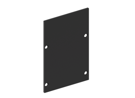 Боковая  глухая заглушка для профиля DN18516 Цвет:Чёрный матовый,  RAL9005, Серия:DN8ALE