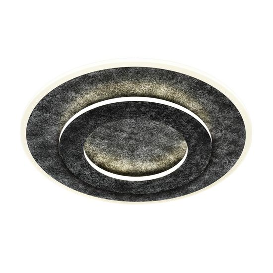 7741/40L MITRA LED SN 074 Светильник металл/акрил/черный/серебряная патина LED 40Вт D380 IP20 SATURN