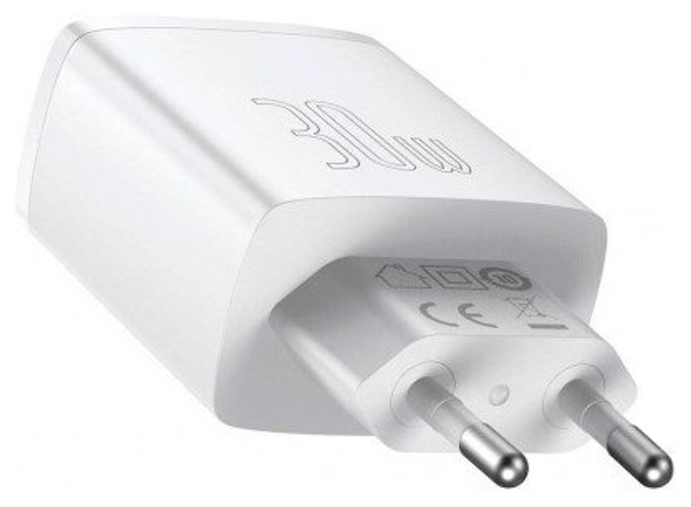 Зарядное устройство Baseus Compact 2U+C 30W USB Type-C, USB белый