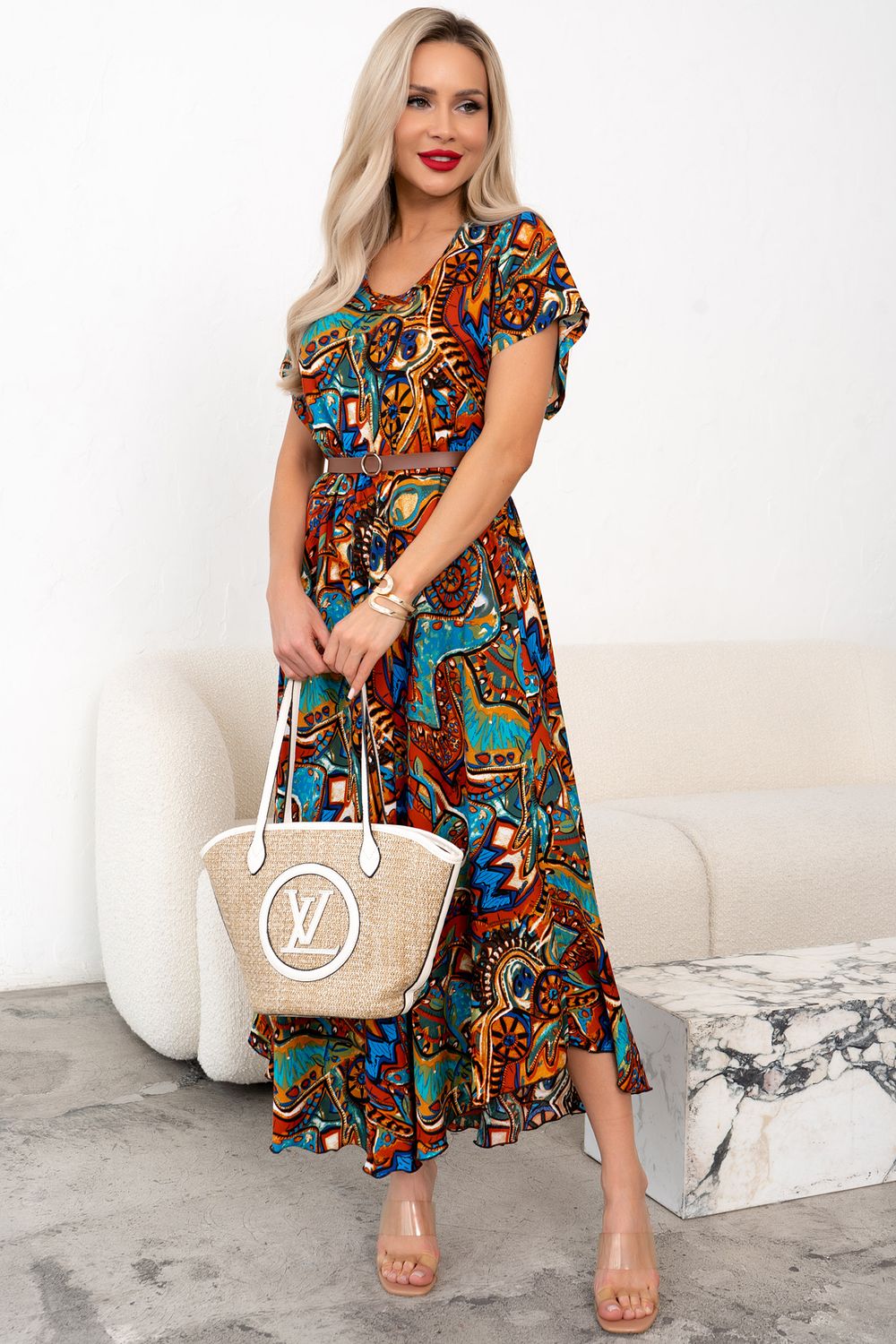 Платье Рада (коричневый)-54р-р Р11-1166/7 Nikol