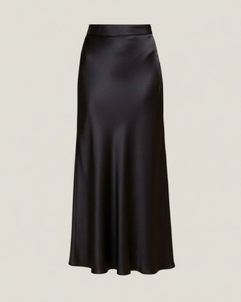 Юбка "В шелках" черная макси