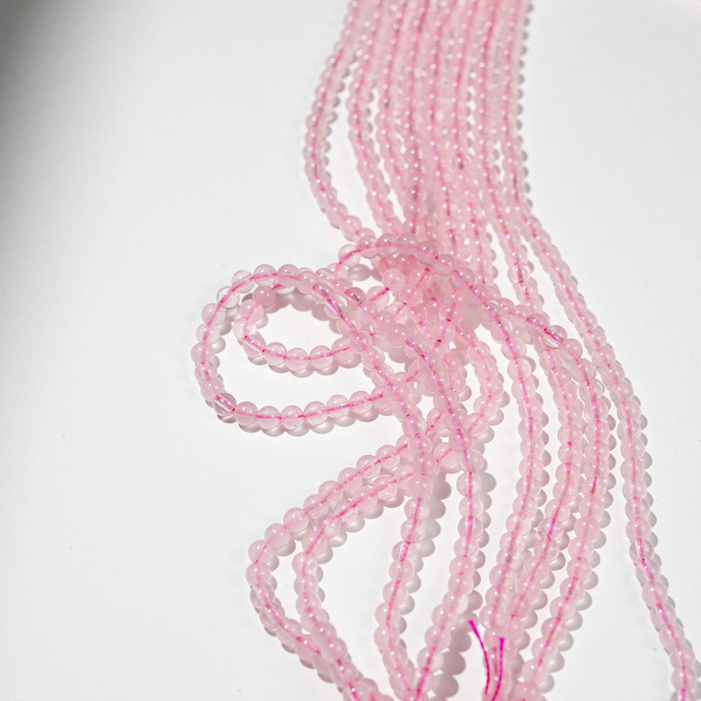 Розовый кварц натуральный, 4,7мм, шар