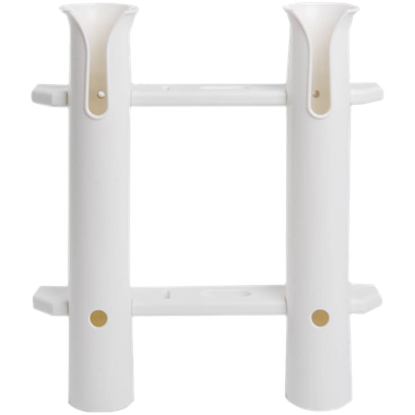 Держатель спиннинга Двойной Белый Пластмассовый C12706-S