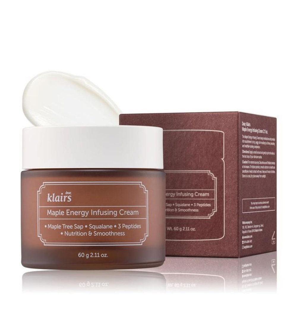 Питательный крем с соком клена dear, klairs maple energy infusing cream, 10мл