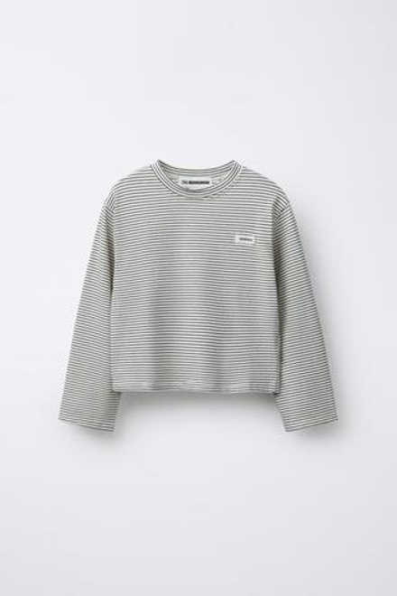 ZARA Х BENSIMON® ФУТБОЛКА С ДЛИННЫМИ РУКАВАМИ, ЭКРЮ