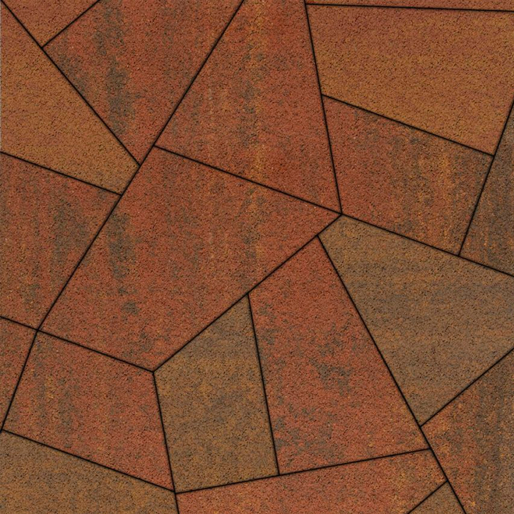 ГРАНИТНАЯ ТРОТУАРНАЯ ПЛИТКА ОРИГАМИ - Б.4.ФСМ.8 ЛИСТОПАД ГРАНИТ АРАБСКАЯ НОЧЬ, КОМПЛЕКТ ИЗ 6 ВИДОВ ПЛИТ