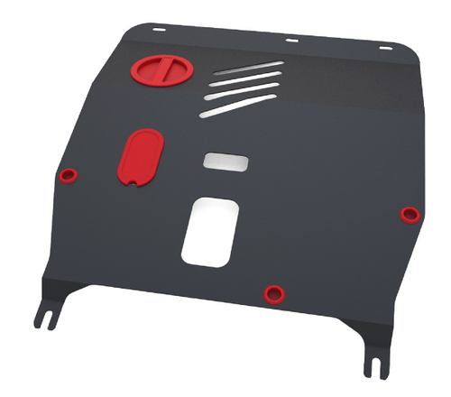 Защита картера и КПП АвтоБроня для Fiat 500 II (V - 1.2; 1.4) 2007-2015 2015-н.в., сталь 1.8 мм, без крепежа, 1.01706.1