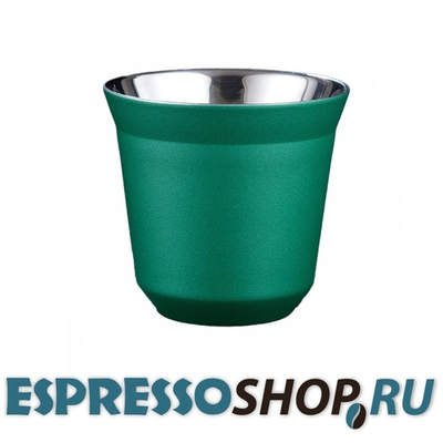 Кофейный бокал с двойными стенками 80 мл, зеленый