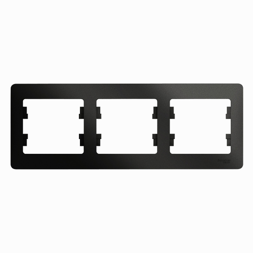 Рамка GLOSSA горизонтальная 3 поста антрацит Schneider Electric