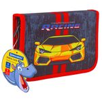 Пенал BRAUBERG с наполнением, 1 отделение, откидная планка, 24 предмета, 21x14 см, "Yellow car", 229292