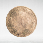 Germany, 10 Pfennigs - Wilhelm II, 1896, (Berlin Mint - "A"), F