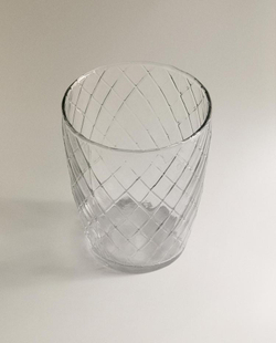 ZARA HOME СТАКАН ДЛЯ ЗУБНЫХ ЩЕТОК С УЗОРОМ «РОМБЫ», ПРОЗРАЧНЫЙ