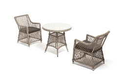 "Эспрессо–80 L" обеденная группа плетеная, цвет бежевый