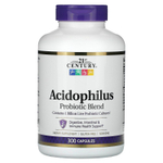 21st Century, Acidophilus, смесь пробиотиков, 300 капсул