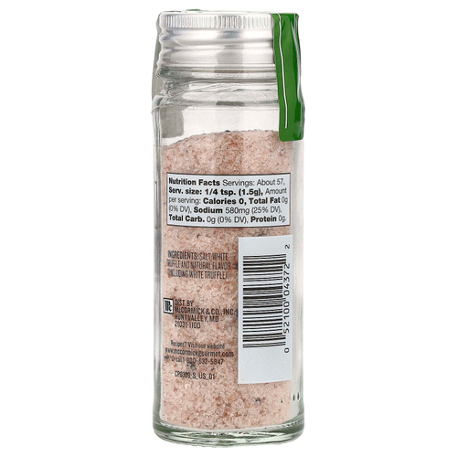 McCormick Gourmet Global Selects, соль с белым летним трюфелем из Франции, с натуральным вкусом, 85 г (3 унции)