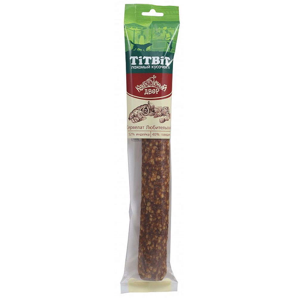 Сервелат Любительский TitBit "Колбасный двор"лакомство для собак 270г,022207