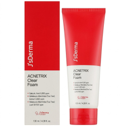 Антибактериальная пенка для умывания J'sDerma Acnetrix Clear Foam, 130мл