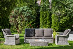 "Гляссе" лаунж-зона из искусственного ротанга, цвет бежевый