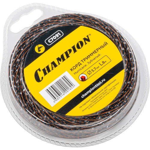 Леска CHAMPION Hurricane saw twist 3,7*8 м (зубчатая витая)   C7091