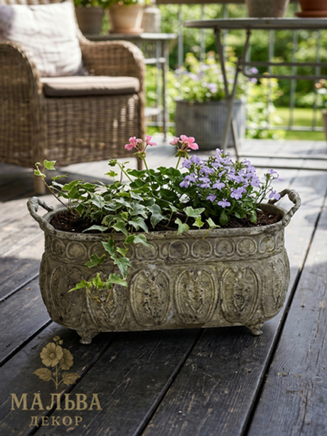 Кашпо "Брокант" овал 37x15xH21 см от CAMPO Home & Garden