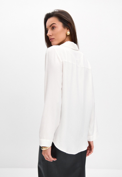 Рубашка свободного кроя белая