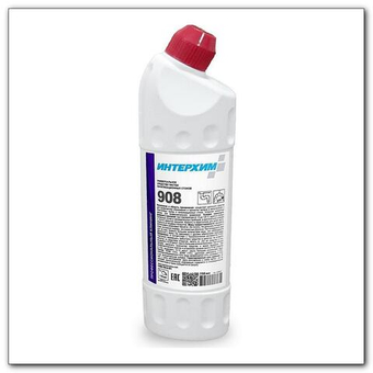 Гель от засоров - универсальное средство чистки канализационных стоков №908, 0,75л. Интерхим