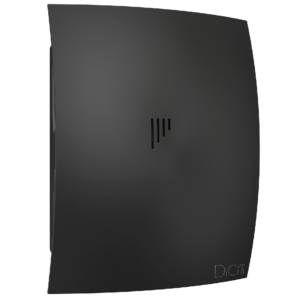 BREEZE 5C Matt black| Вентилятор накладной с обратным клапаном D125 черный DICITI