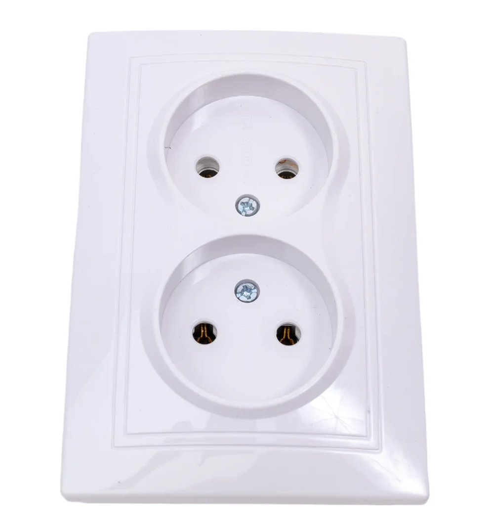 Двойная розетка, с/у белая 2П 10А 250В TDM ELECTRIC Таймыр SQ1814-0013 б/з