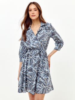 Платье с отложным воротником из вискозы