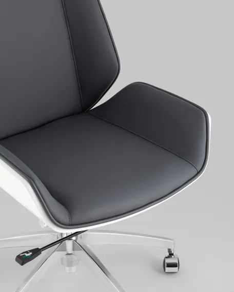 Кресло офисное Crown серо-голубое