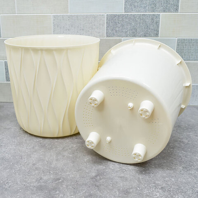 Горшок цветочный Desert 11,2л с дренажной вставкой, d265мм, h258мм (молочный)