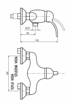 Смеситель для душа Rav-Slezak LABE L581.5Z