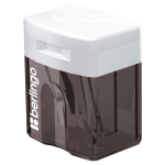 Точилка пластиковая Berlingo "Perfect" 1 отверстие, контейнер, ассорти