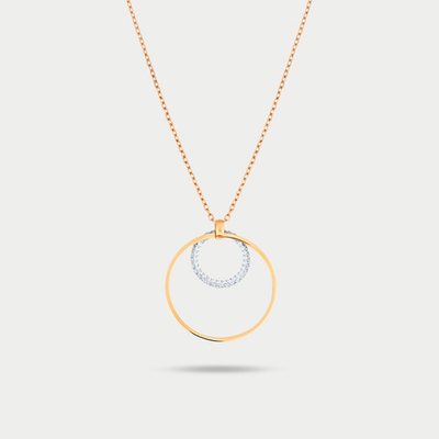 Женское колье из желтого золота 585 пробы с фианитами (арт. ст0209л)