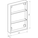 Зеркальный шкаф MIXLINE "Сканди" 500*800 (ШВ) универсал., сенсорный выкл., светодиодная подсветка
