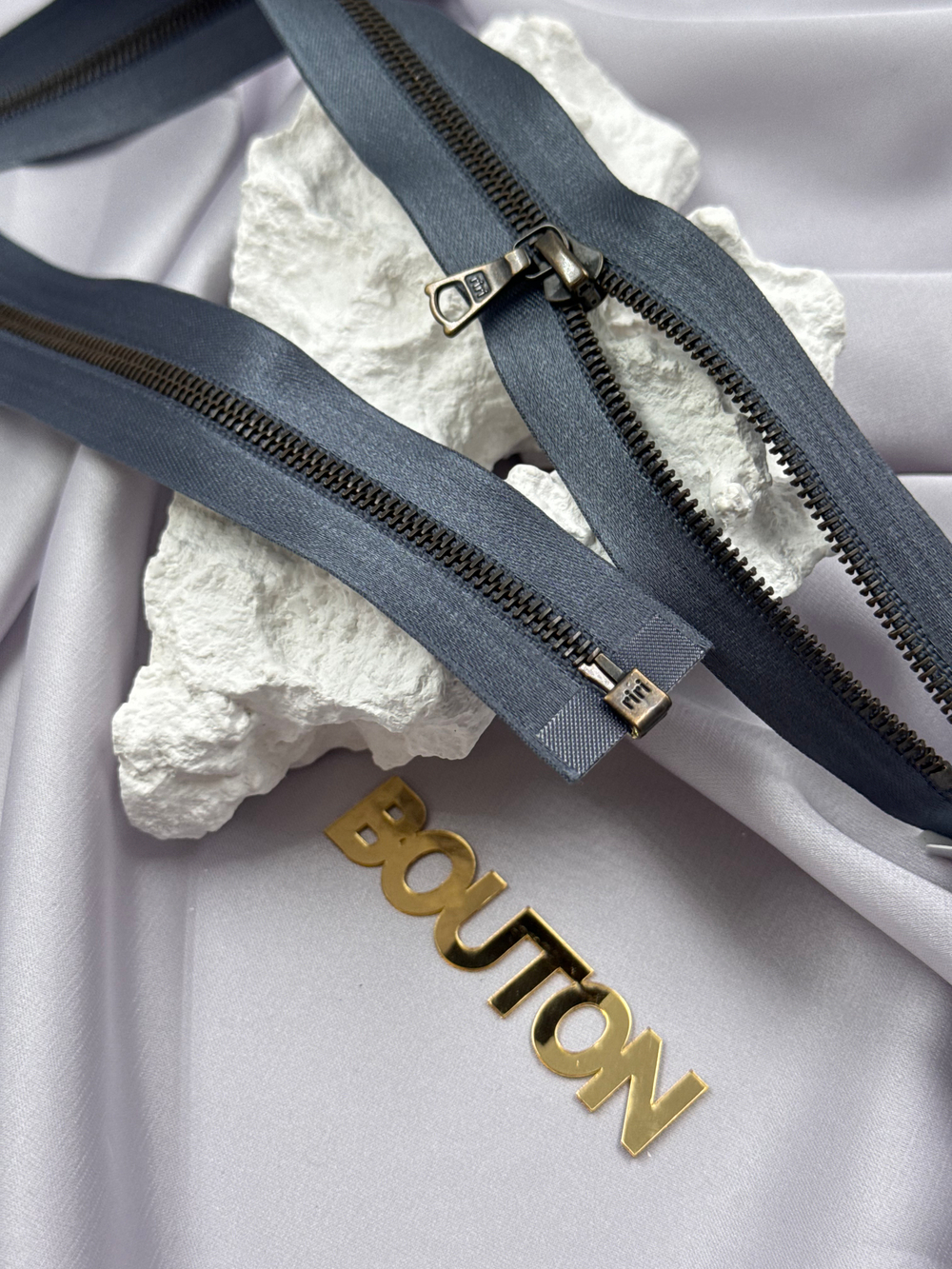 Молния металл, riri , разъёмная 1 замок, на атласной тесьме, 4 мм, 70 см, цвет  2121