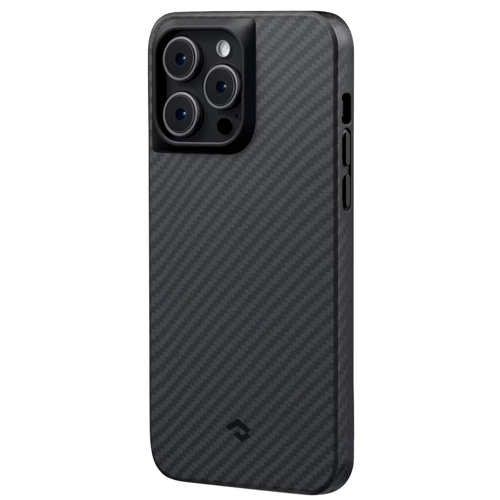 Чехол из арамидного волокна с поддержкой MagSafe PITAKA MagEZ Case Pro 3 1500D для iPhone 14 Pro Max, Black / Grey Twill (Cаржевое переплетение)
